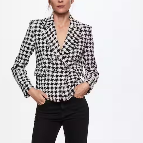 Mango Houndstooth Blazer - Picture 1 of 4